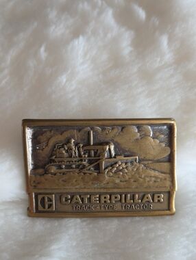 Vintage Caterpillar Brass BELT BUCKLE.